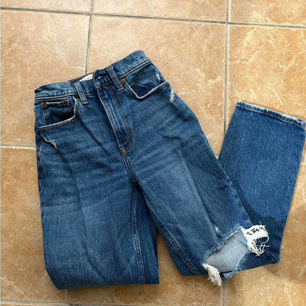 Abercrombie & Fitch Blue Straight Leg Jeans